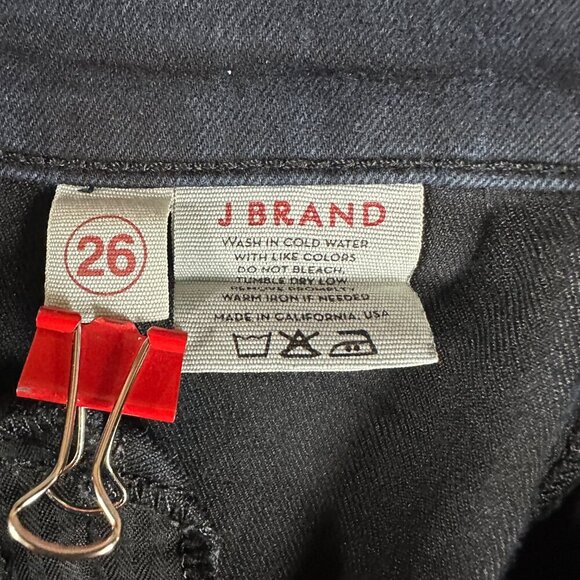 J Brand Pants Womens 4 Stealth Pant Black Cotton Stretch Zip Pockets Zip Ankle - Picture 6 of 9